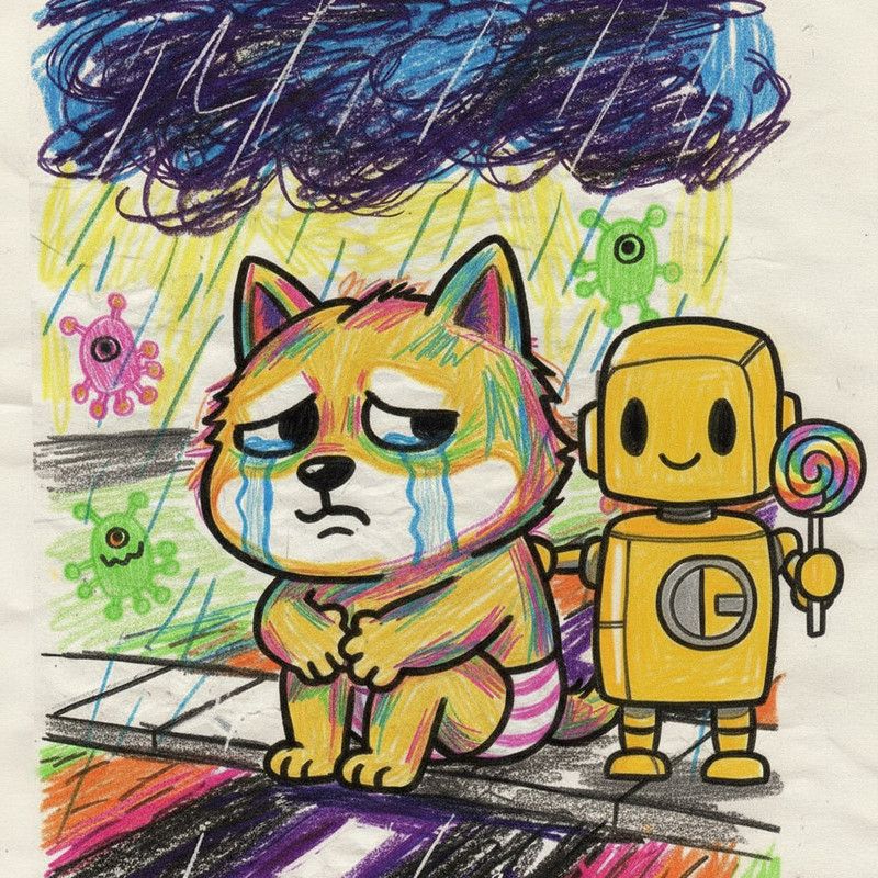 旺柴社区创作 - 雨中温暖